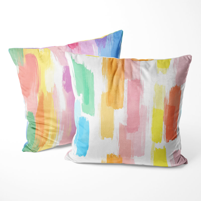 Coussin Boho Teens - Rainbow Air - imprimé mauve, H 16 po x l 16 po