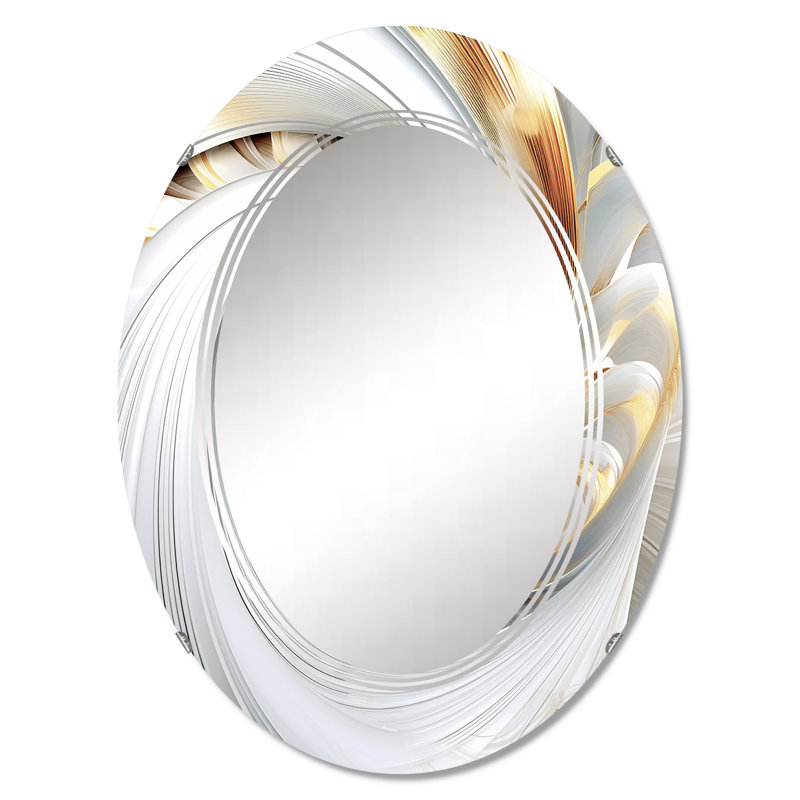 Hartney - Miroir mural moderne ovale, 36 po x 24 po