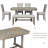 Sharees 6 - Person Trestle Dining Set-1026710902-1026710903-1026710900