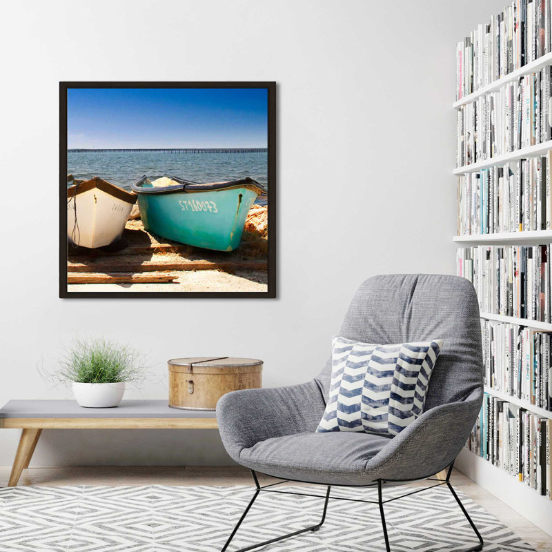Brise-lames II par Danita Delimont - photographie, H 21,5 po x l 21,5 po x P 2 po, Cadre flottant espresso