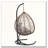 Foldable Hanging Egg Chair with Stand: HDPE Wicker, Removable Headrest & 330 lbs Capacity-138252510-138252511