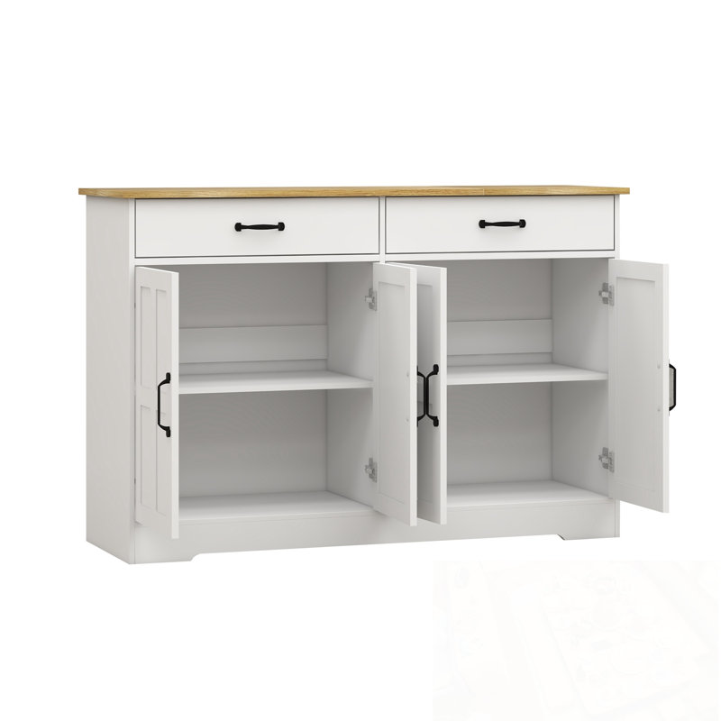 Mehl with 2 Drawers and 4 Doors, 32.08" H x 47.95" W x 15.35" D