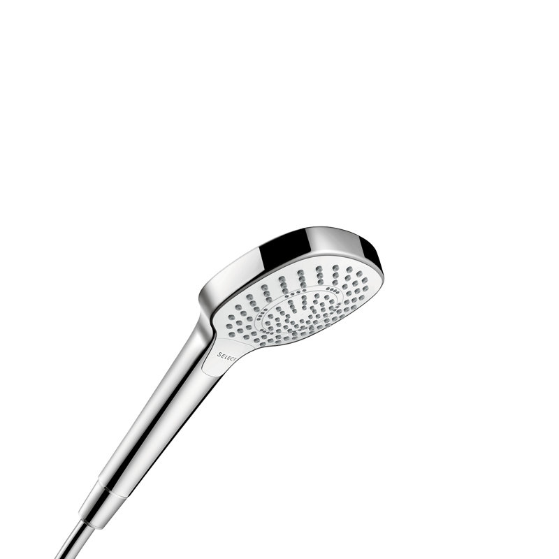 hansgrohe Croma Select E Handshower 110 3-Jet, 2,5 GPM, Blanc / chrome