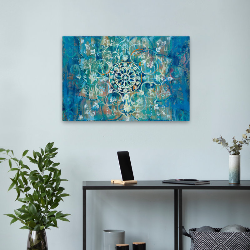 Abstract Bohemian - Mandala In I, 16" H x 24" W