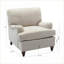 Fauteuil d'appoint rembourré brun clair Candor brun (avoine de mer), siège pour adulte dans la chambre du salon-383542075