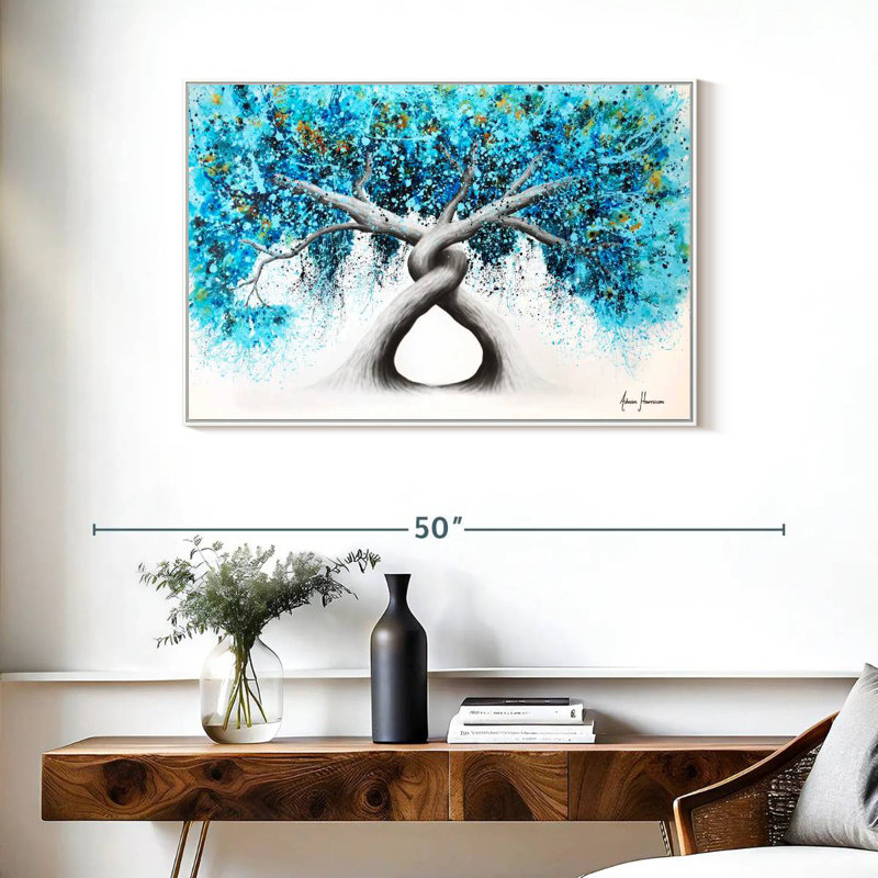 Torsion des arbres récifaux, Cadre flottant blanc, 37 po x 25 po