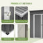 6 Ft. W X 4 Ft. D Outdoor Metal Storage Shed Garden Tools Shed Lockable Door Foundation Kit Included-116933412-116933405