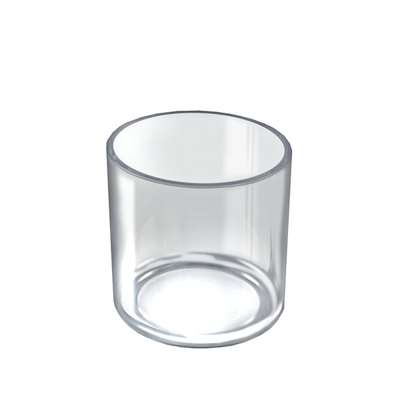 Boîte cylindrique de luxe en acrylique transparent de 4 po de diamètre pour comptoir, paquet de 4