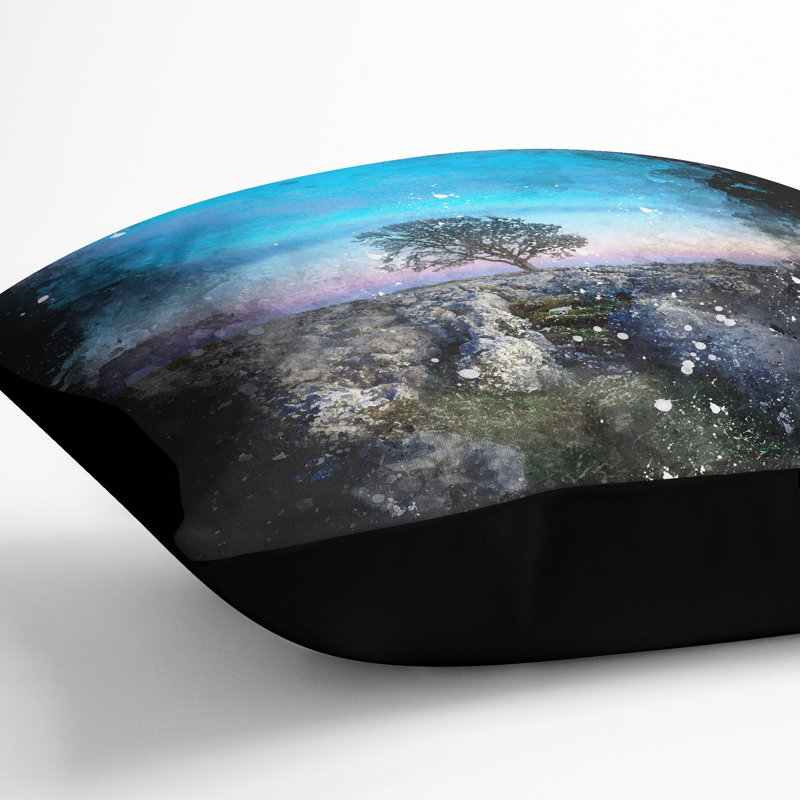 Square Throw Cushion, Black, 55cm H x 55cm W x 20cm D