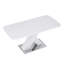 Table de salle à manger carrée blanche, extensible, avec base en acier, H 29,71 po, facile à assembler, capacité de charge de 220 lb, installation facile