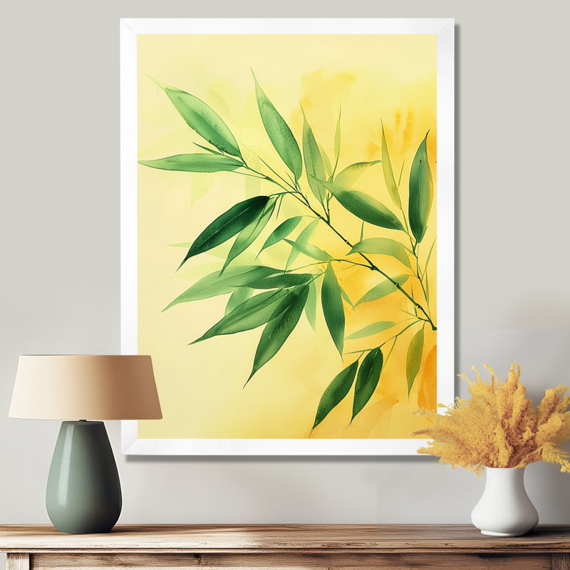 Cledith - art mural floral, 32" H x 24" W, Framed Print without Mat, White