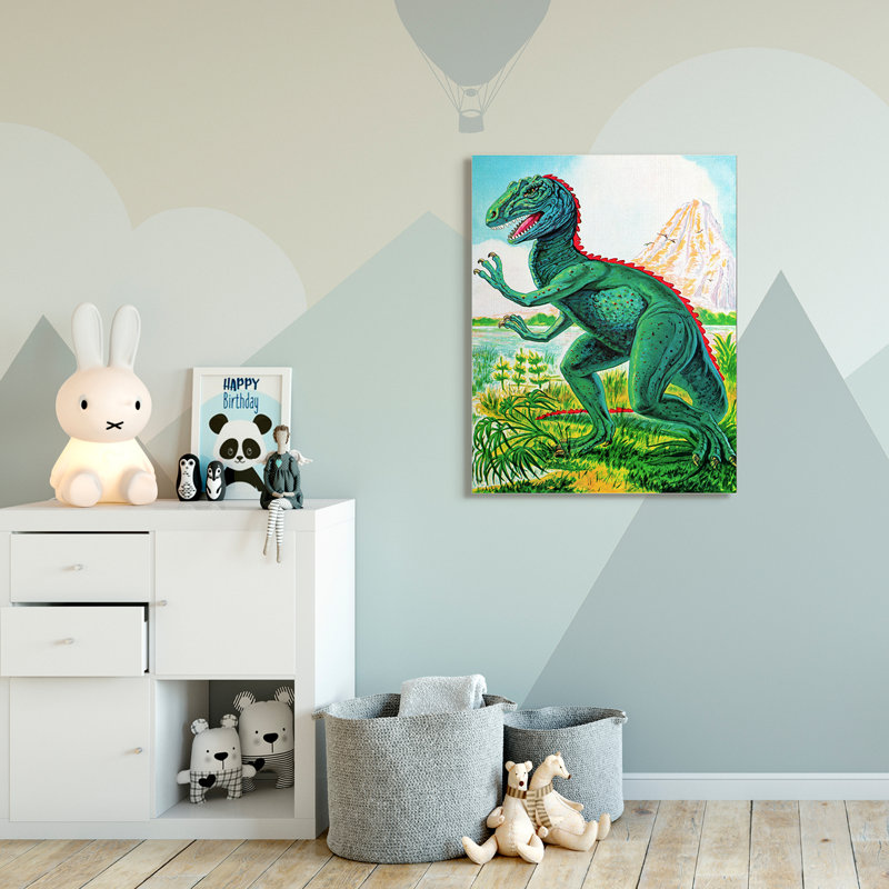 «Ralon Dinosaur Field Art», H 48 po x l 36 po, Toile tendue