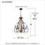 Lustre noir mat 5 lumières Althea