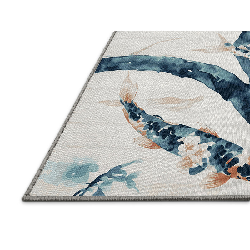 Machine Washable Gray Area Rug