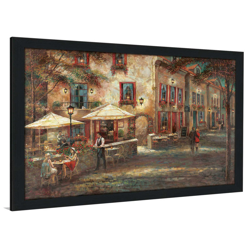 " Courtyard Cafe " by Ruane Manning, 21.5" H x 27.5" W x 0.75" D