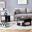 Table basse carrée en MDF à motif de marbre moderne et minimaliste-1218246345