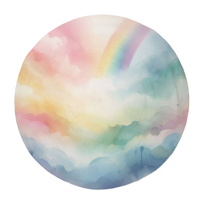 Tapis tressé Rainbow Drift