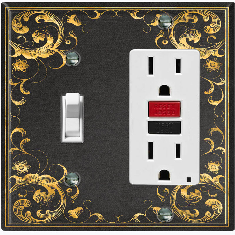 Patterned 2 - Gang Standard Combination Wall Plate