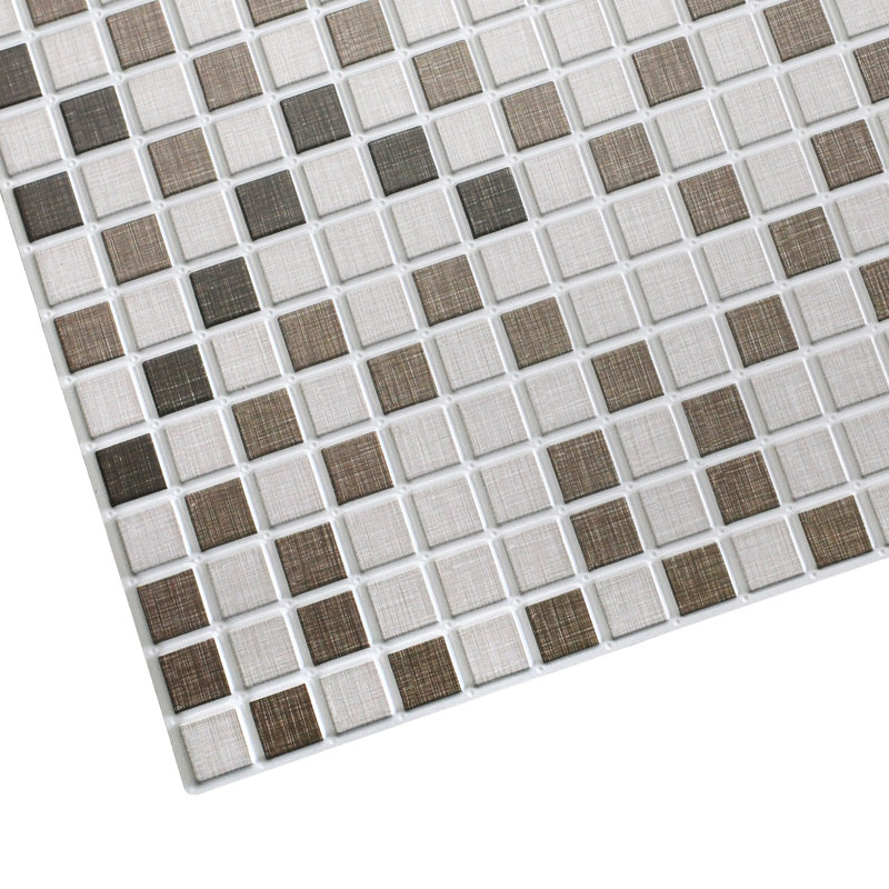 19" x 38" 3D Wall Panel (5-Pack), Off White Brown Grey Black