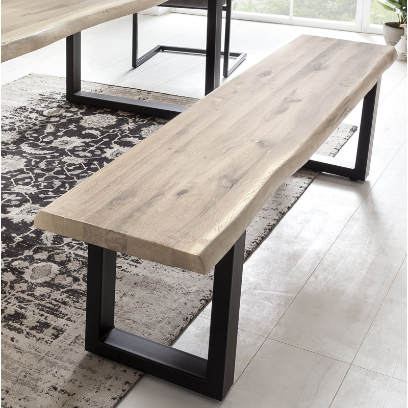 Sunglow Upholstered Bench, Brown/Black, H45 x W160 x D38cm