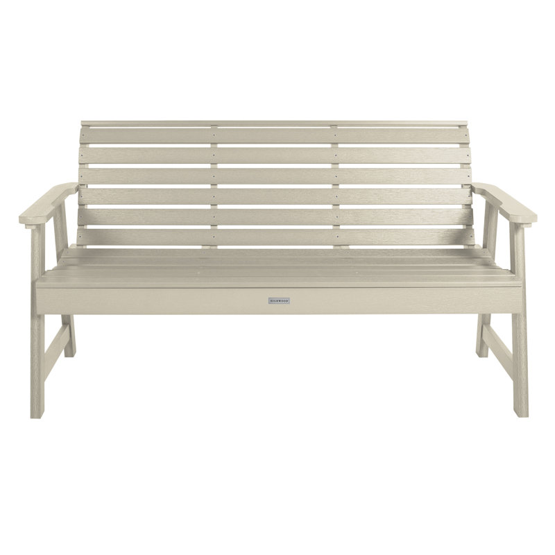 Banc de jardin en plastique Midwest, H 35 po x l 64 po x P 25 po, Blanchir