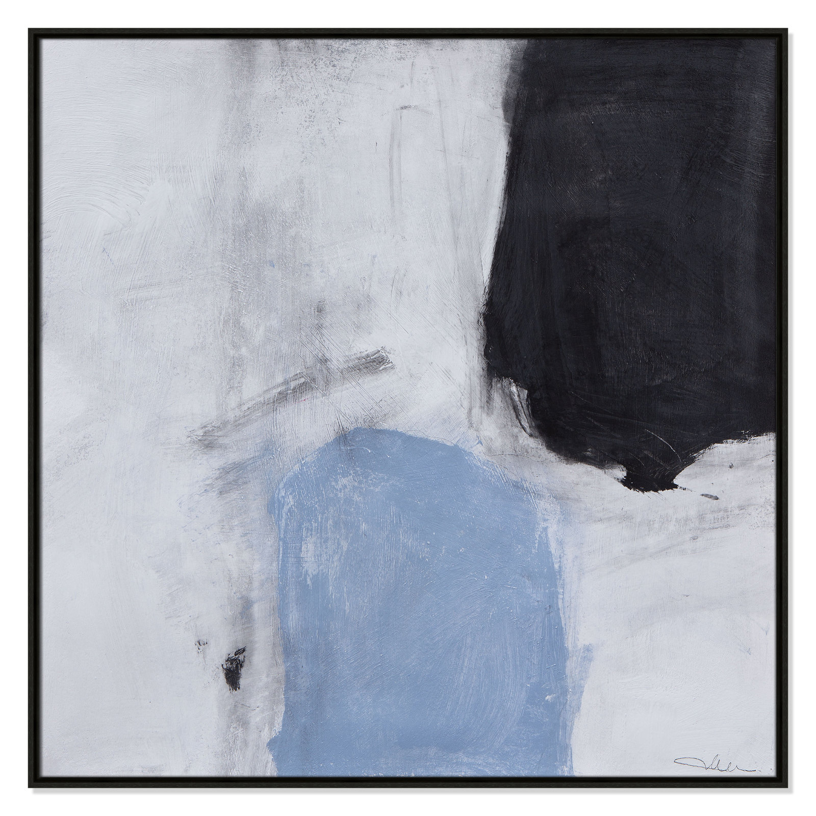 From Powder Blue to Onyx Print by Casa Fine Arts, 41.5" H x 41.5" W, Espresso