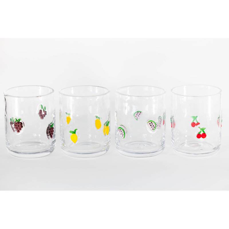 Verres à fruits assortis, ensemble de 4