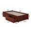Lit plateforme en bois massif avec pied de lit et tiroirs de rangement Cullers-1585114332