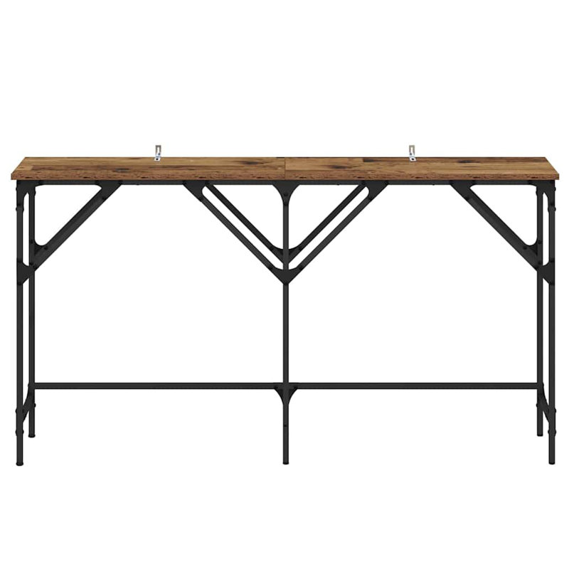 Console Table Engineered Wood, 75cm H x 140cm W x 29cm D, Old Wood