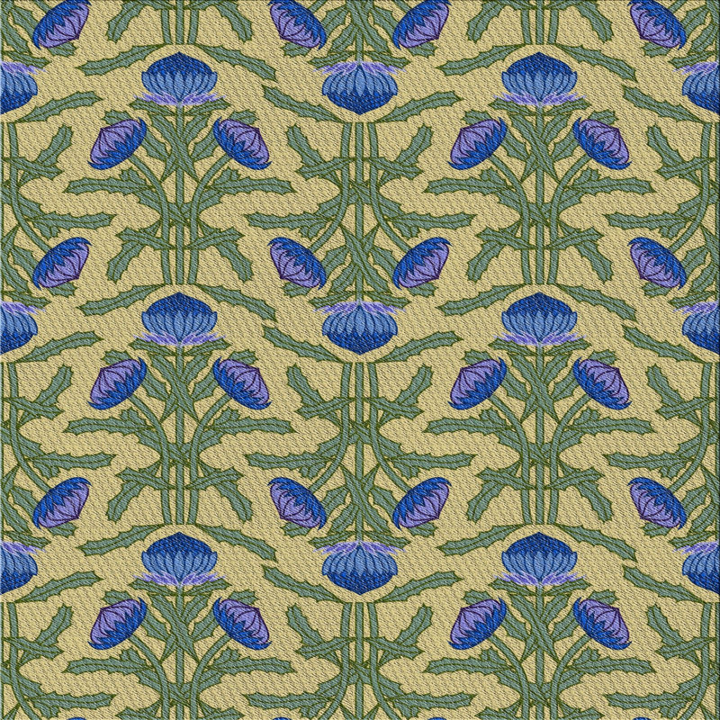 Floral Indoor Rug, Square 8'