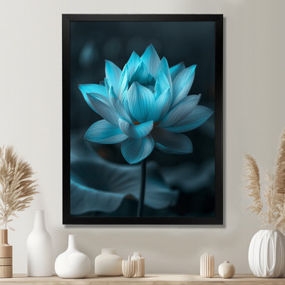 Reproduction d'art mural lotus bleu rayonnant de lotus bleu III
