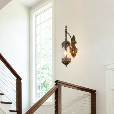 Rustic Gothic-Style Glass Wall Sconces