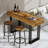 63 Inch Rectangular Long Bar Table