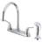 Kingston Brass Yosemite Two-Handle 4-Hole 8" Centerset Kitchen Faucet with Side Sprayer-13612065