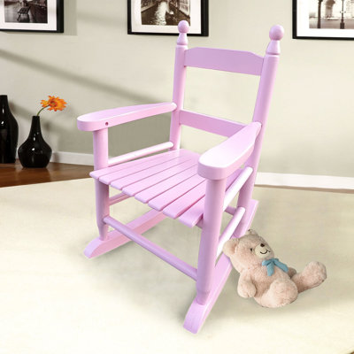 s Rocking Chair, Pink - Solid Wood Indoor & Outdoor Practical And Stable 110 Lbs Weight Restriction Easy Assembly Fashion Chair Hardwood Build Applicable Restraint Fashionable