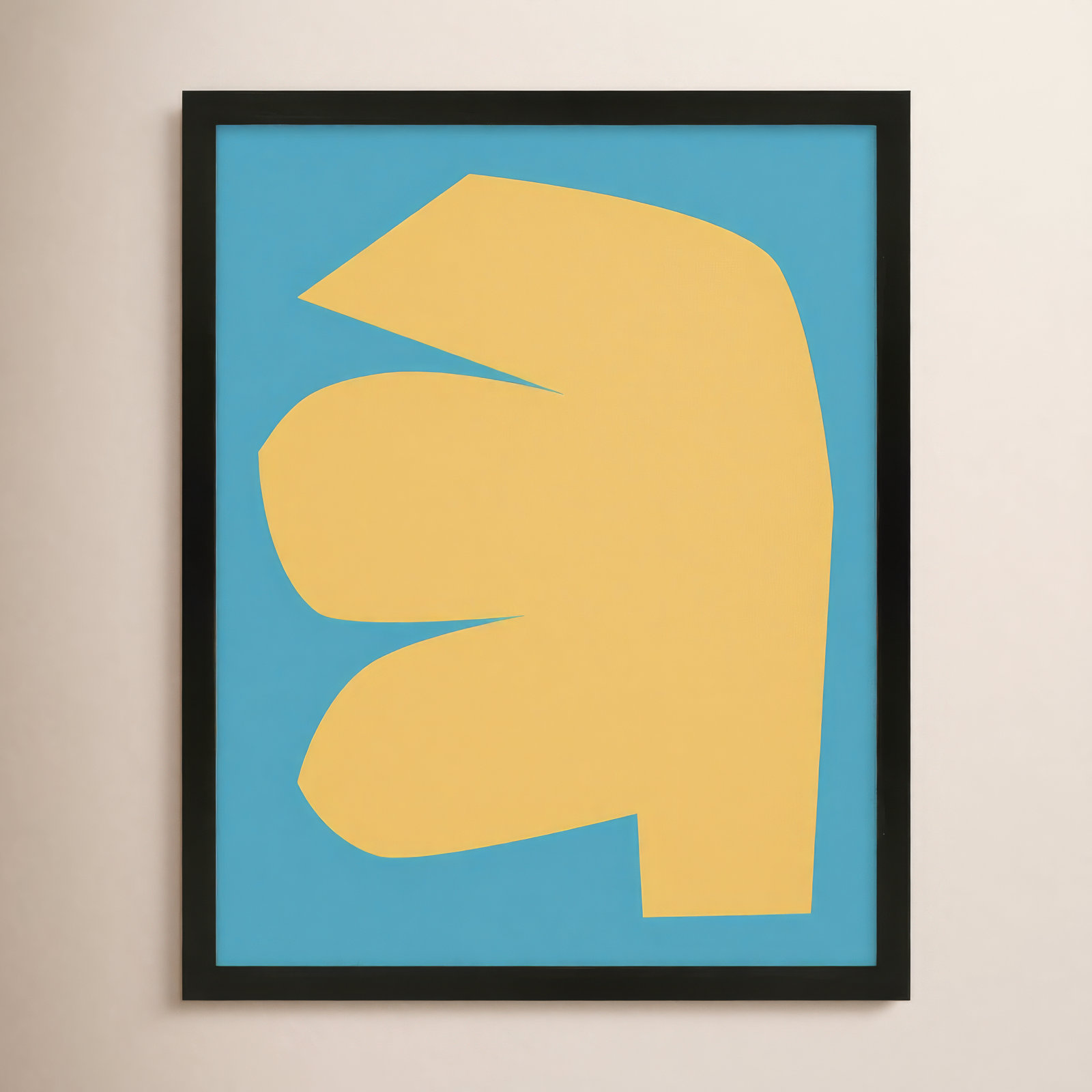 Blue Study 1 Print by Michael Kempen, Black Framed, 20"H x 16"W x 1.25"D
