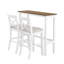 Farmhouse 48"Rectangular Wood Bar Height Dining Set Kitchen Breakfast Nook with 2 Chairs for Small Places-27278562
