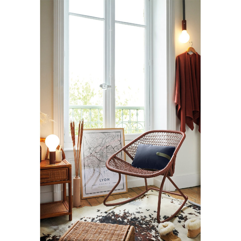 Sixties Outdoor Rocker Chair, Red Ochre