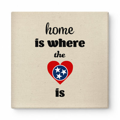 Home Is Where the Heart Is Tennessee — Square Canvas Wall Art