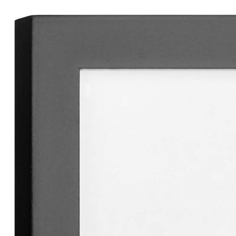 Gallery Wall Solid Wood Matted Picture Frame Kit - 7 Pieces with Two 8" x 10", Four 6" x 8", and One 12" x 16", Black