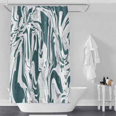 Rideau de douche blanc et gris