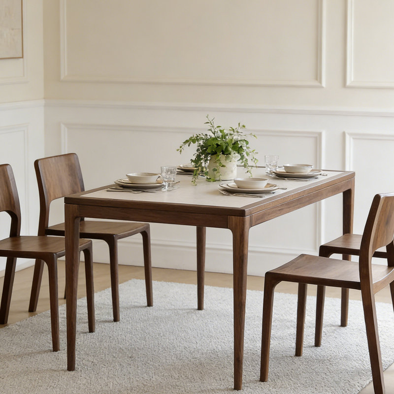 Table de salle à manger rectangulaire simple, 29.53"H x 55.12"L x 31.5"W