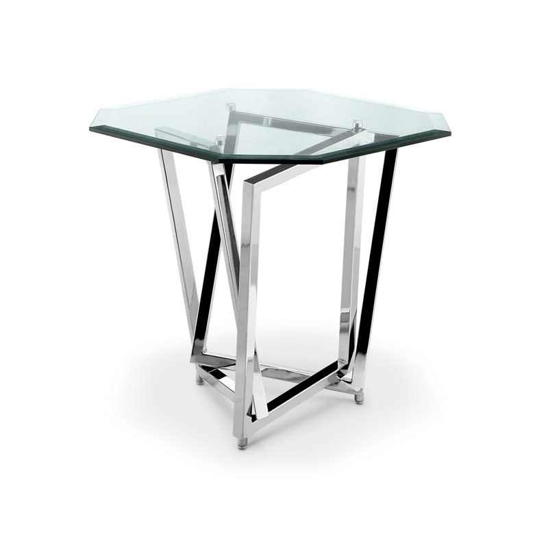 Glass Top End Table