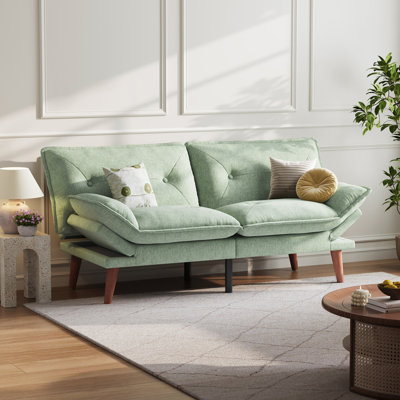 69" W Convertible Chenille Futon Couch by George Oliver