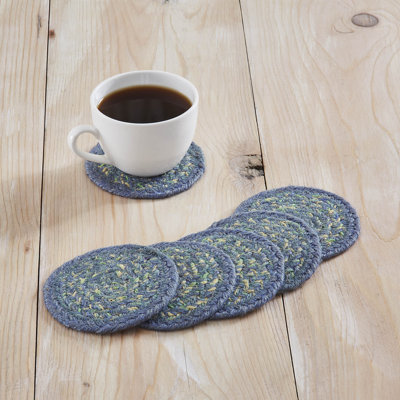Jute Round 6 Piece Coaster Set