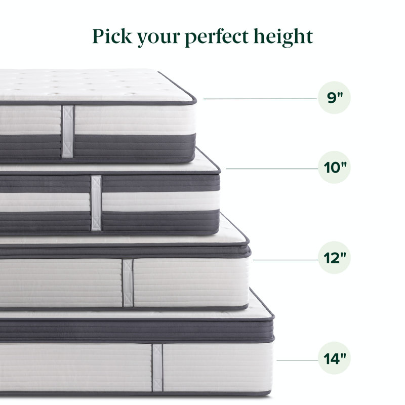 Zinus 12" Plush Cooling Gel Hybrid Mattress, Full, 12"