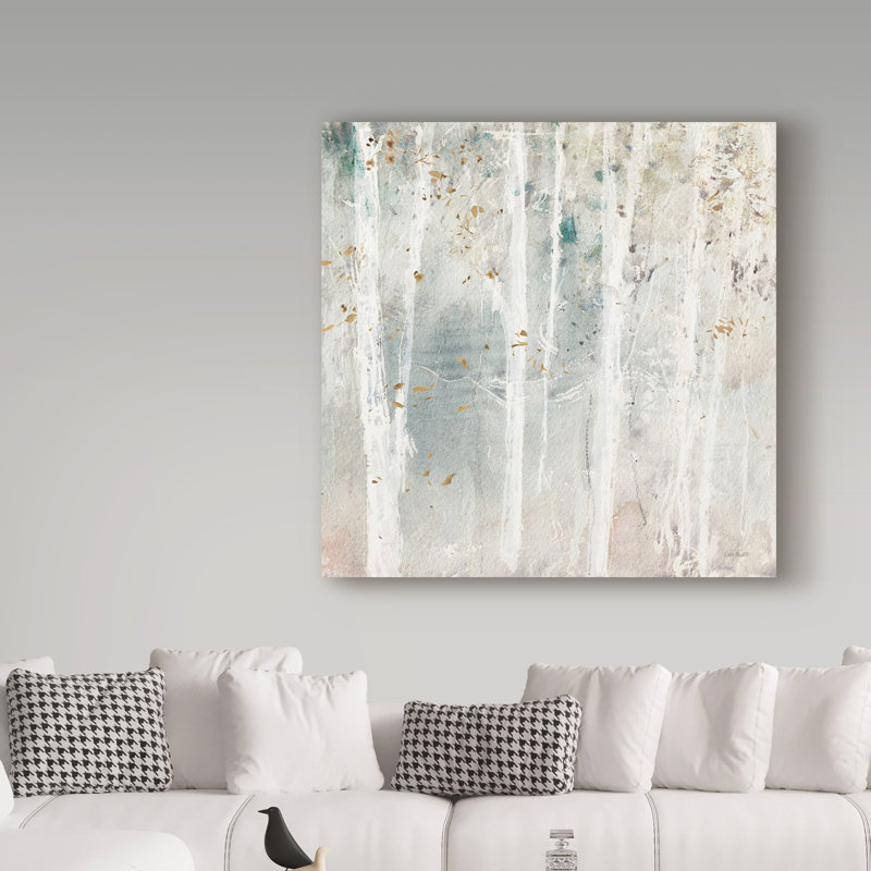 «A Woodland Walk III», reproduction de peinture acrylique sur toile tendue, H 35 po x l 35 po