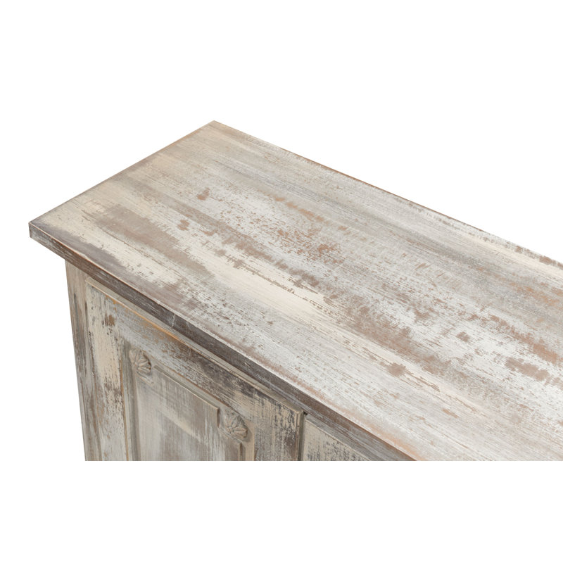 Pagnano 96'' W Solid Wood Sideboard, Gray