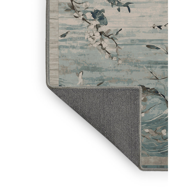 Tapis gris soyeux et moelleux, Rectangle 2 pi x 3 pi