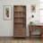 Tranquility Bookcase Pier, Minimal Assembly Required, Walnut Finish
